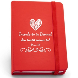 Notepad A6 rosu, Increde-te in Domnul!
